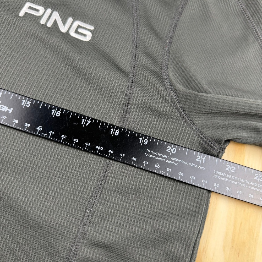 PING Performance Mens Large Gray Mock Neck Long Sleeve Golf Base Layer Shirt - Picture 4 of 6